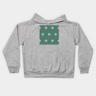 Succulent Background Kids Hoodie